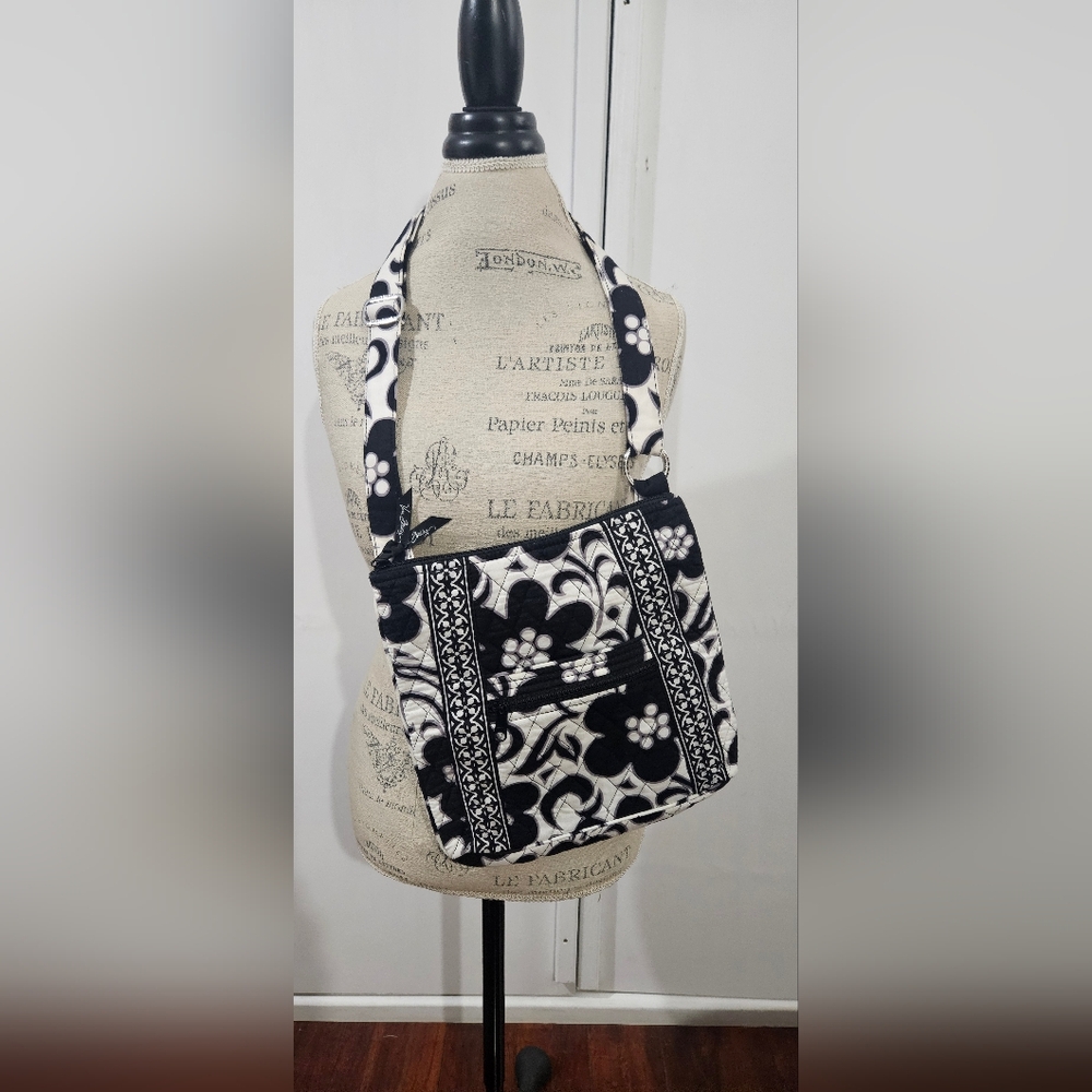 Floral Black and White Women's Bag